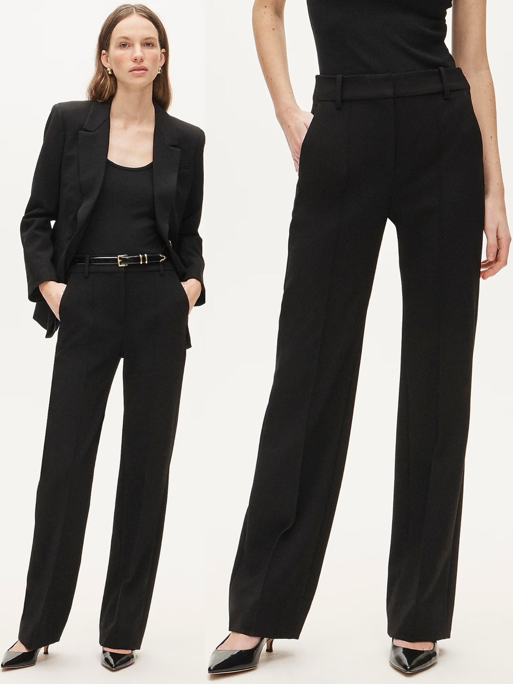 NWT J. Crew Natalia Pants Four Season Stretch Black
